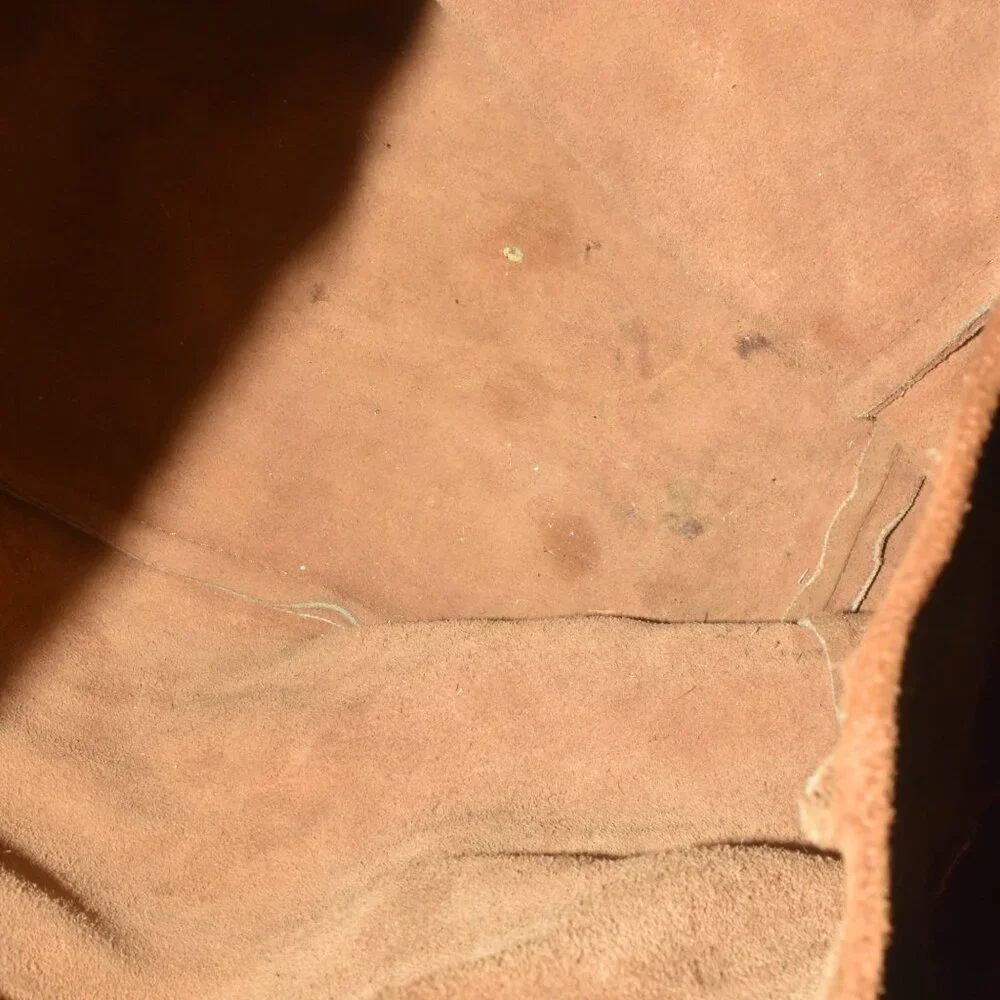 1980’s Vintage BROOKSTONE Peterborough, New Hampshirt Suede Leather Tote Bag - Picture 6 of 9